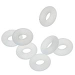 Queenberry 20 pcs White Round Silicone Rubber Stopper Bead for European charm Bracelets Necklaces