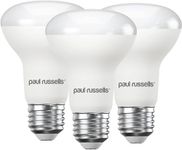 paul russells Warm White E27 Spotlight 8.5W LED Reflector R63 Light Edison Screw 60w Equivalent Bulb 806 Lumen 2700K Frosted 120° Beam Angle ES Energy Saving Lightbulbs, Pack of 3