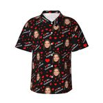 Personalised Men's Hawaiian Shirts, Custom Face Hawaiian Shirts for Men, Personalized Photo Shirts Short Sleeves Button Down Hawaiian Style Shirts Gifts for Men Boyfriend Son Father, M