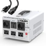 LVYUAN 3000W Watt Voltage Transformer Converter Step Up/Down Converter 110/120 Volt - 220/240 Volt with 3 US&2 EU&1 Universal Outlet and CE Certified,Circuit Break Protection