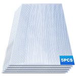 Fuairmee 5 Pcs Polycarbonate Greenhouse Panels(4' X 2' X 0.16'') Thickness Twin-Walled Polycarbonate Sheets, Clear, UV and Waterproof, Polycarbonate Panels for Greenhouse, Greenhouse Plant Stand Roof