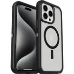 OtterBox Defender XT Case for iPhone 15 Pro Max with MagSafe, Shockproof, Drop proof, Ultra-Rugged, Protective Case, 5x Tested to Military Standard, Clear/Black, No Retail Packaging