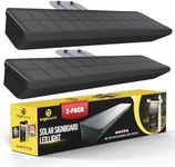 BRIGHTICONIC Solar Real Estate Agent Sign Lights Wireless Dusk to Dawn LED Outdoor Lighting Waterproof for Yard Business Light Signboard Post Board Lighting Warm White 2 Pack (Black)