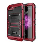 iPhone SE 2020 Case, iPhone 8 Waterproof Case, Seacosmo Full Body Protective Shell with Built-in Screen Protector Military Grade Rugged Heavy Duty Cover for iPhone 7/8/SE(2020), 4.7 Red