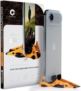 GEOMETRICAL Pocket Tripod PROv2 Universal Kit – Slim Fit Tripod for iPhone & Android, Adjustable Angles – Card-Size, Ultra-Compact Phone Tripod Stand for Photo & Video Creation – Lava Orange