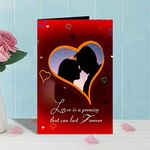 Alwaysgift Love Is A Promise That Can Last Forever Valentines Day Foil Greeting Card (Multicolour, 22 X 15 cm)