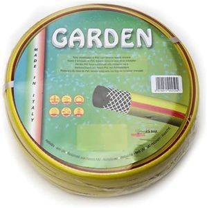 Tubo gomma giardino canna acqua 3/4" x 50 mt MADE IN ITALY rinforzato irrigazione casa orto cantiere.