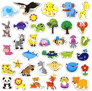 CONNECTION 36 Piezas Metal Imanes de Nevera de Animales Imanes de Nevera Adecuado Iman de Nevera imanes niños Imanes Pizarra magnética para Aprender Imanes Animales