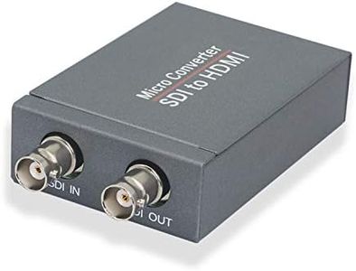 SDI to HDMI, 3G-SDI/HD-SDI/SD-SDI to HDMI Converter Adapter,SDI in HDMI Out, SDI in SDI Out Loopout 1080P @60Hz Video Audio Splitter, Auto Format Detection and Stereo Audio De-embedder, Support HDCP