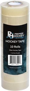 Premier Sports – 10-Pack Clear Shin Pad Hockey Tape, Hockey Sock Tape, Easy Stretch and Rip - Pro Grade