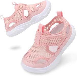 BARERUN Toddler Water Shoes Boys Girls Water Shoes Kids Aqua Socks Lightweight Sandals Quick Dry Barefoot for Beach Swimming Pool Pink Toddler Size 8