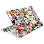 Laptop Skin Decal HP 15.6" - Sticker Bomb Laptop Cover Sticker No Cutting Required, No Bubble, Waterproof, Scratch Resistant - Including Wide Screen and Wrist Pad