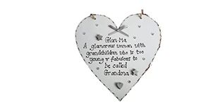 Glam-Ma wooden heart sign plaque Nanny gift Grandma present