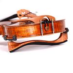 Fiddlerman Light Carbon Fiber Violin Shoulder Rest 4/4 Foam Padding For Comfort With Slight Height Adjustable Feet (Wood Look)