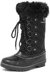 DREAM PAIRS Women's River_1 Black Knee High Winter Snow Boots Size 12 M US