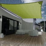 HIPPO Waterproof Rain Sail HDPE Fabric Rain Protection Sails for Terrace Shed, Shade Awnings for Car Parking (Lime-Grass, 9.00FTX16.50FT