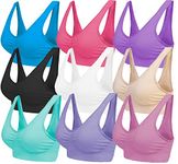 Blu Apparel Multipack Seamless Comfort Bras Sleep Bras Sizes 8-24 Not Padded Wireless (UK, Alpha, XL, Regular, Regular, All 9 Colours)