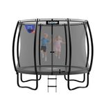 LeJump Outdoor Springless Trampolines ASTM Approved Smart 10 Ft Non-Spring Big Trampoline with Enclosure Net, Backyards Trampoline for Adults and Kids Heavy Weight Limit (10Ft)