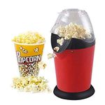 KN ENTERPRISE Stylish Automatic instant Pop Corn Maker with Auto Popup Feature Hot Air Popcorn Machine,1200 W Electric Oil Free Maker with Measuring Cup.