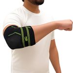 TYNOR Elbow Support Air Pro, Black & Green, XL, 1 Unit