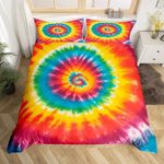 Tie Dye Duvet Cover Set Full Rainbo