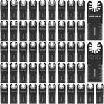 Meff-Mluk 50Pcs Oscillating Tool Blades Professional Universal Oscillating Saw Blades Wood Multitool Blades Compatible with Dewalt, Milwaukee, Makita, Ryobi, Rockwell, Bosch
