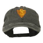 e4Hats.com Arrowhead Embroidered Washed Cap, Black, One Size