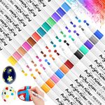 GOLDGE 24 PCS Acrylic Paint Pens Rock Painting Pens, Acrylic Pens for Rock Painting Paint Pens Acrylic Markers Fabric Pens for Gift Card Glass Wood Canvas Stones Egg Scrapbook Art Supplies Adults Kids