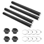 16 Pieces Diesel Heater Ducting Set, 4 Flexible Ducting Comes with 4 Mushroom Heads and 8 Hose Clamps, 42mm Diesel Heater Accessories, Suitable for Cars and Trucks Replacement Parts (1)