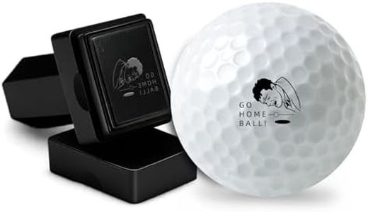 Terwex Golf Ball Stamp with Ink & Metal Case, Rectangle Self-Inking Golf Balls Marking Stamp, Quick-Dry Marker Tool, Reusable Golfing Stamper, Golfers Dads Retirement Funny Ideal Gifts (Go Home Ball)