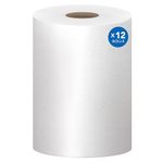 Scott® Essential Universal Hard Roll Towels (02068), with Absorbency Pockets™, 1.5" Core, White, (400'/Roll, 12 Rolls/Case, 4,800'/Case)