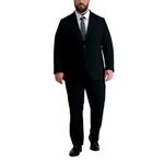 Haggar Men's Premium Tailored Fit Solid Suit Separates-Pants and Jackets (Regular and Big and Tall), Black Bt- Pant, 50W x 30L