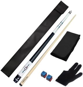 Adevar Billiard Cue with Non-Slip Handle Canadian Maple Pool Cue with Stainless Steel Joint 57 Inch Snooker Cue Set with Leather Storage Bag Billiard Cue for Billiard Enthusiasts