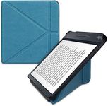 kwmobile Origami Case Compatible with Kobo Libra H2O Case - Slim PU Leather Cover with Stand - Petrol