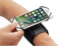 Sports Running Wristband Phone Holder 180° Rotatable Adjustable Forearm Case for iPhone Xs Max 8 7 6 Plus Galaxy S8 S9 S10 A10 A20 Note10 J8 J2 LG Stylo 4 G8 G7 ThinQ Google Pixel 3a OnePlus 7 (Black)