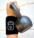 Quest Athletics Kettlebell Wrist Guard (Pair) - CrossFit WOD Training Arm Protector (Black)