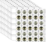 Ettonsun 10 Sheets 30-Pocket Coin C
