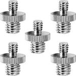 Standard 1/4"-20 Male to 3/8"-16 Male Threaded Screw Adapter Tripod Screw Converter (5 Pack)