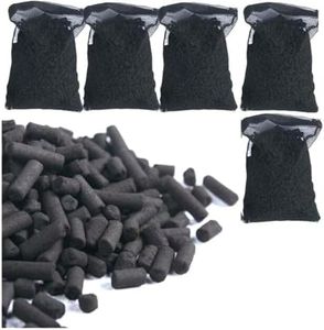 Wave Point 5 lbs Premium Grade Virgin Activated Carbon Charcoal Pellets in 5 Filter Media Bags (FREE) for Aquarium Fish Tanks Koi Pond Canister Filter Reef Filters