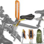 UrRider Front Mounted Child Bike Seat, Tool-Free Quick Release, Ultra-Light & Foldable Kids Bike Seat for Mountain, Hybrid & City Bikes (Toddlers 2–6 Years, Up to 60 lbs)