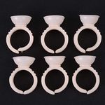 Pigment Ring, 3 Types 100pcs Silicone Semi-permanent Tattoo Ink Ring Cup for Pigment Holder Microblading Pigment Glue Rings Tattoo Ink Holder For Semi Permanent Makeup(M)