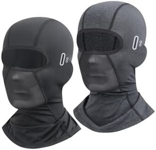 Cooling Balaclava,UPF 50+ Motorcycle Face Mask for Men Women,Breathable Mesh,Helmet & Glasses Compatible–for Ski & Moto (2, TypeC-2 Pack(with Glasses Cutout))