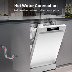 Hisense 16-Place Dishwasher – White, Large Capacity