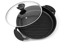 Joejis Forever Pan - Non-Stick Round Skillet Pan with Lid 27cm - Stove Top Griddle Pan Cast Aluminium - Induction Hob - Lighter Than Cast Iron and No Rust - PFOA Free