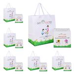 Giftonetree Seasonal Flower Grow Kit - 6 DIY Kit + 6 Gift Bags - Best Return Gift For Kids Birthday Party (Seasonal Flower Kit, 6, count)