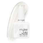 Mylee 5 in 1 Builder Base Strengthening Gel 15ml, UV/LED Nail Polish Coat for Hard Strong Nails Tips & Extensions, For Nail Art Decoration, Decals & Jewels, Professional Manicure Repair (Clear)