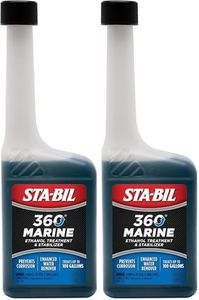 STA-BIL 360 Marine Ethanol Treatment & Fuel Stabilizer - Full Fuel System Cleaner - Fuel Injector Cleaner - Removes Water- Protects Fuel System - Treats 100 Gallons - 10 Fl. Oz. (22241) (Pack of 2)