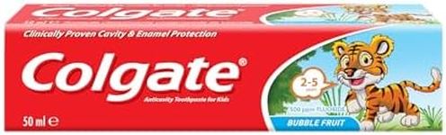 COLGATE Toothpaste Teeth Kids Bubble Fruit 2-5 Years, 50 ml