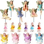 Queekay 16 Pieces Fairies Accessories Miniature Fairies Decor Fairy Figurine for Outdoor Garden Yard Home Decoration