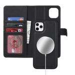 Zouzt for iPhone 11 Pro Max MagSafe Case iPhone 11 Pro Max Wallet iPhone 11 ProMax Case with Card Holder iPhone 11ProMax Case Wallet, Magnetic Detachable Shockproof Protective Phone Cover - Black